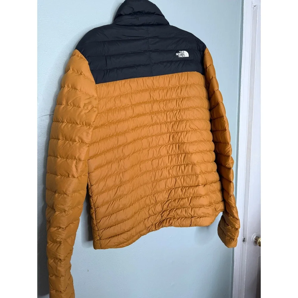 The North Face men's‎ stretch down hoodie in timber tan